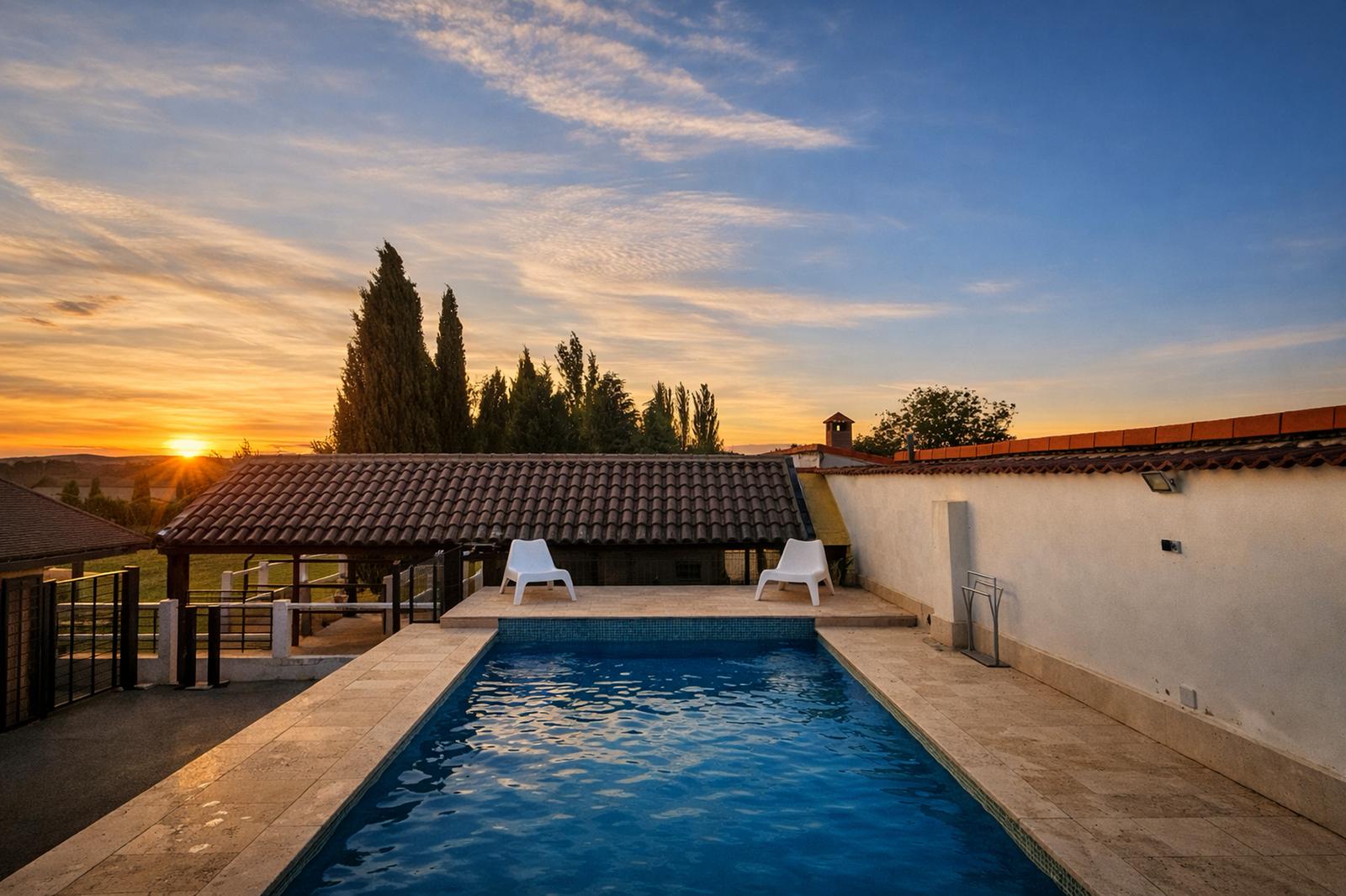 Piscina exterior de verano