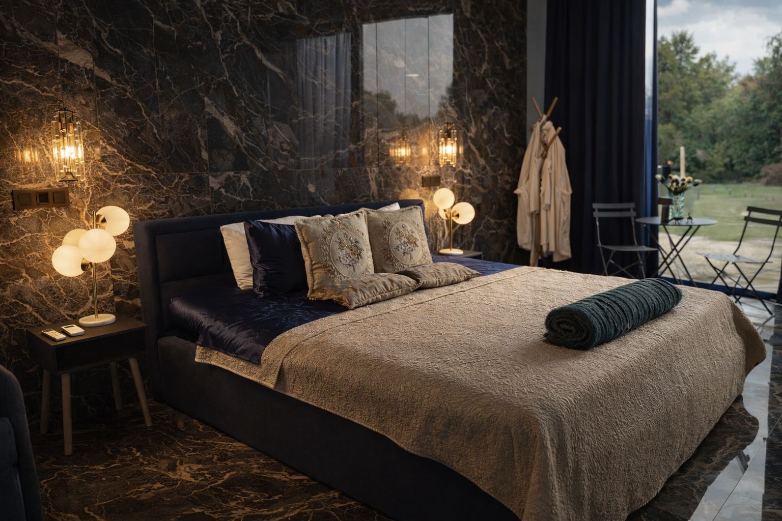 Suite Sacre Blue de heart and ponie, habitación azul con cromoterapia para descanso